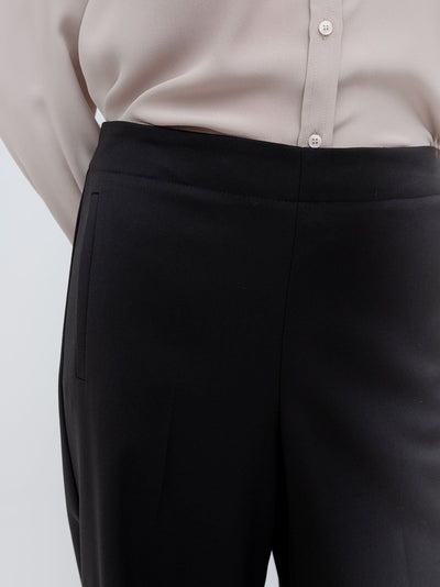Straight fit trousers with elasticated waist