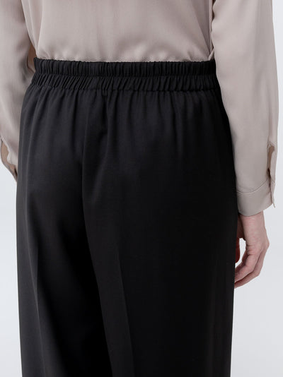 Straight fit trousers with elasticated waist