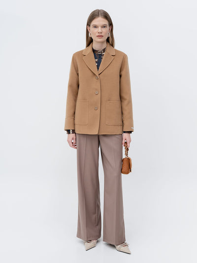 Straight Leg Trousers in taupe