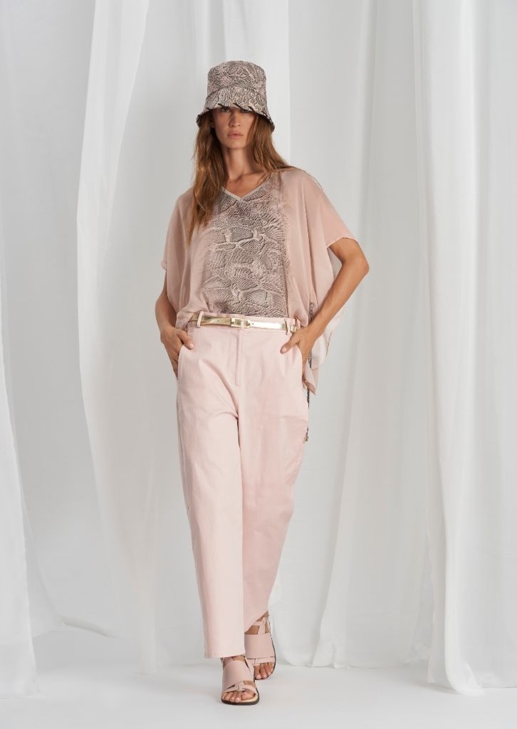 Blush relaxed trousers