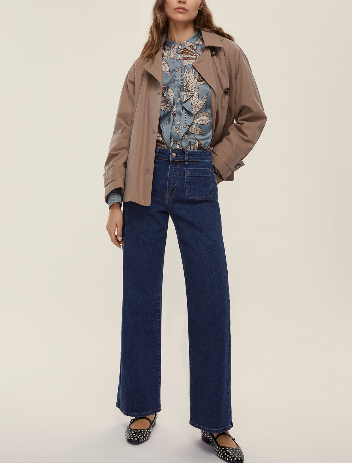 A-Line Trench with Detachable Hood Lightly Padded