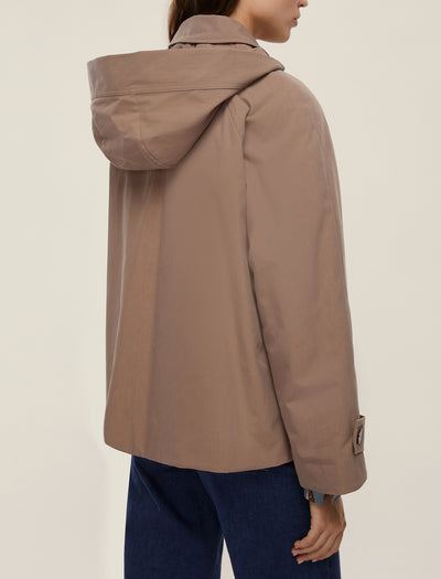 A-Line Trench with Detachable Hood Lightly Padded