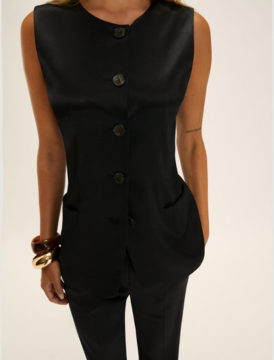 Satin Waistcoat & Trousers Set