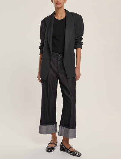 STRAIGHT-FIT JEANS - BLACK