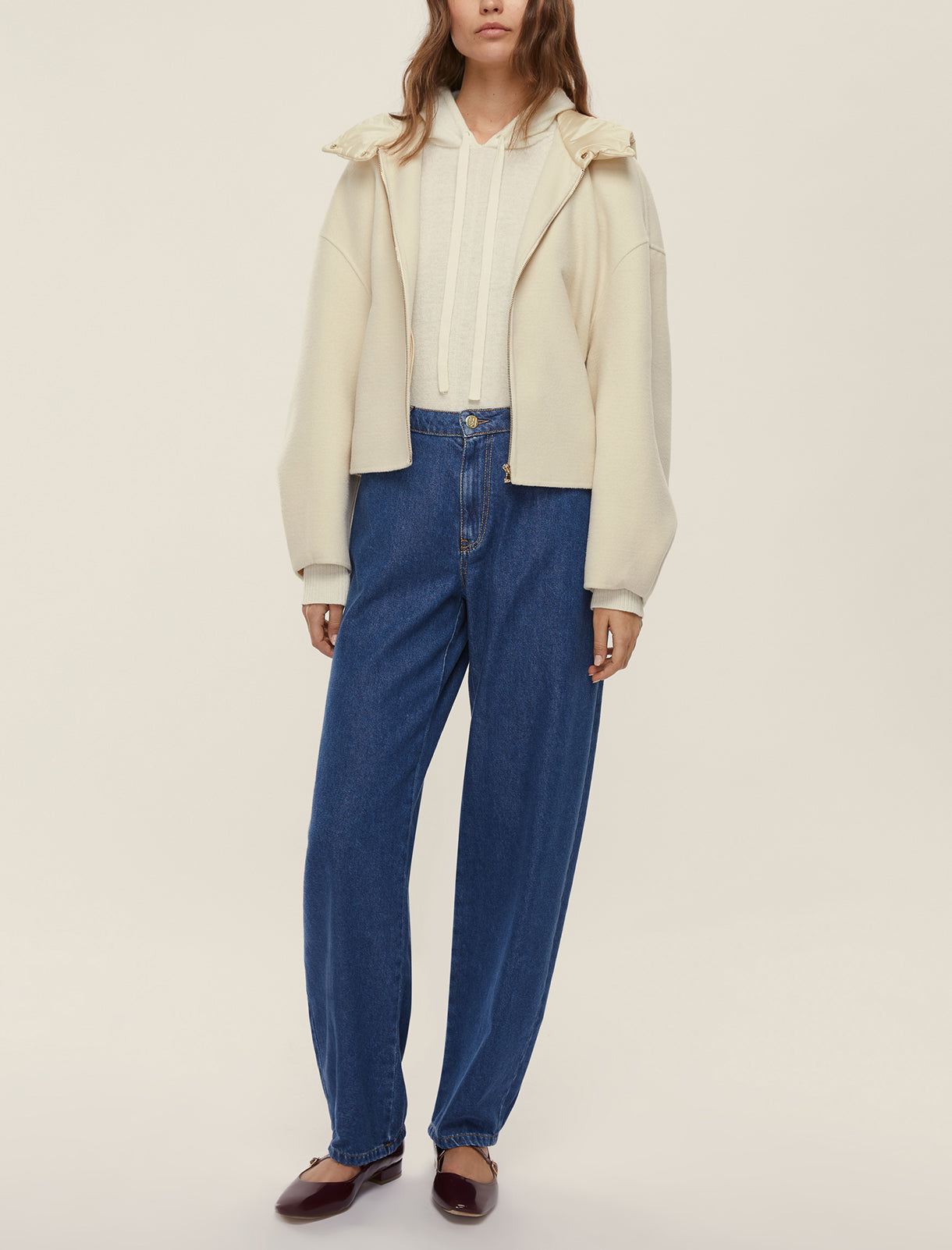 Hooded Wool and Cashmere Blend Jumper