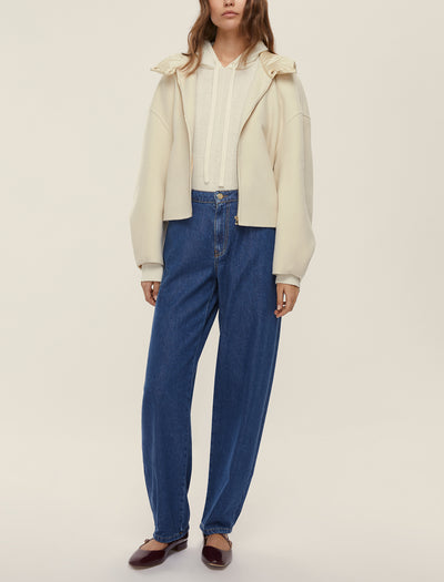 Hooded Wool and Cashmere Blend Jumper