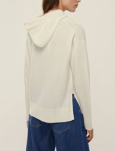 Hooded Wool and Cashmere Blend Jumper