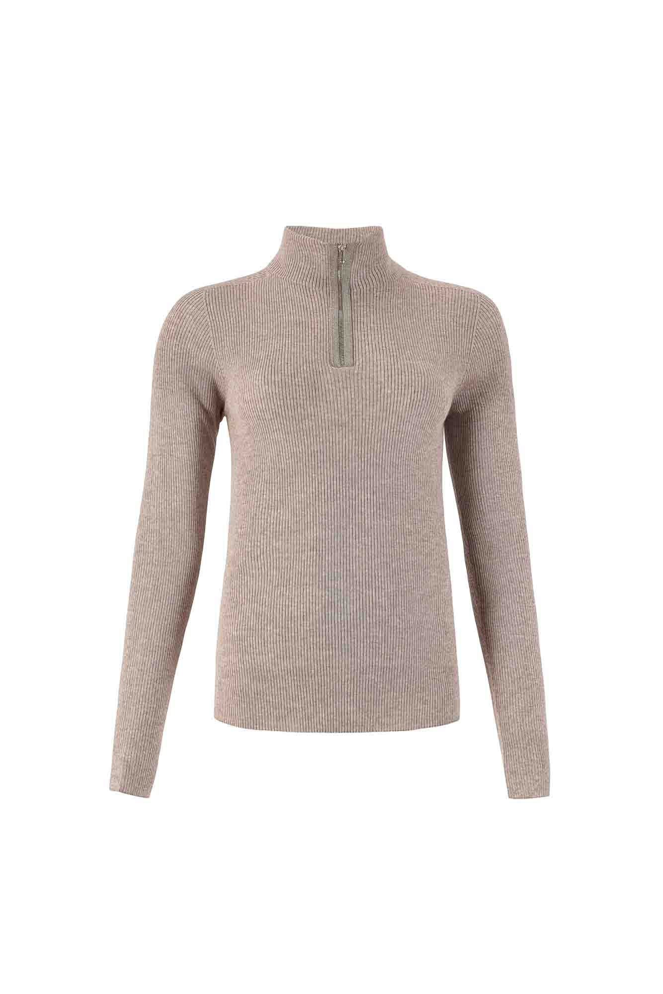 Slim-Fit Wool Quarter-Zip Sweater