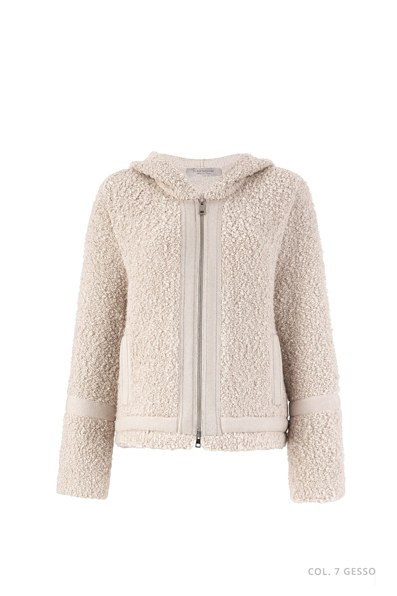 Bouclé Jacket with Hood