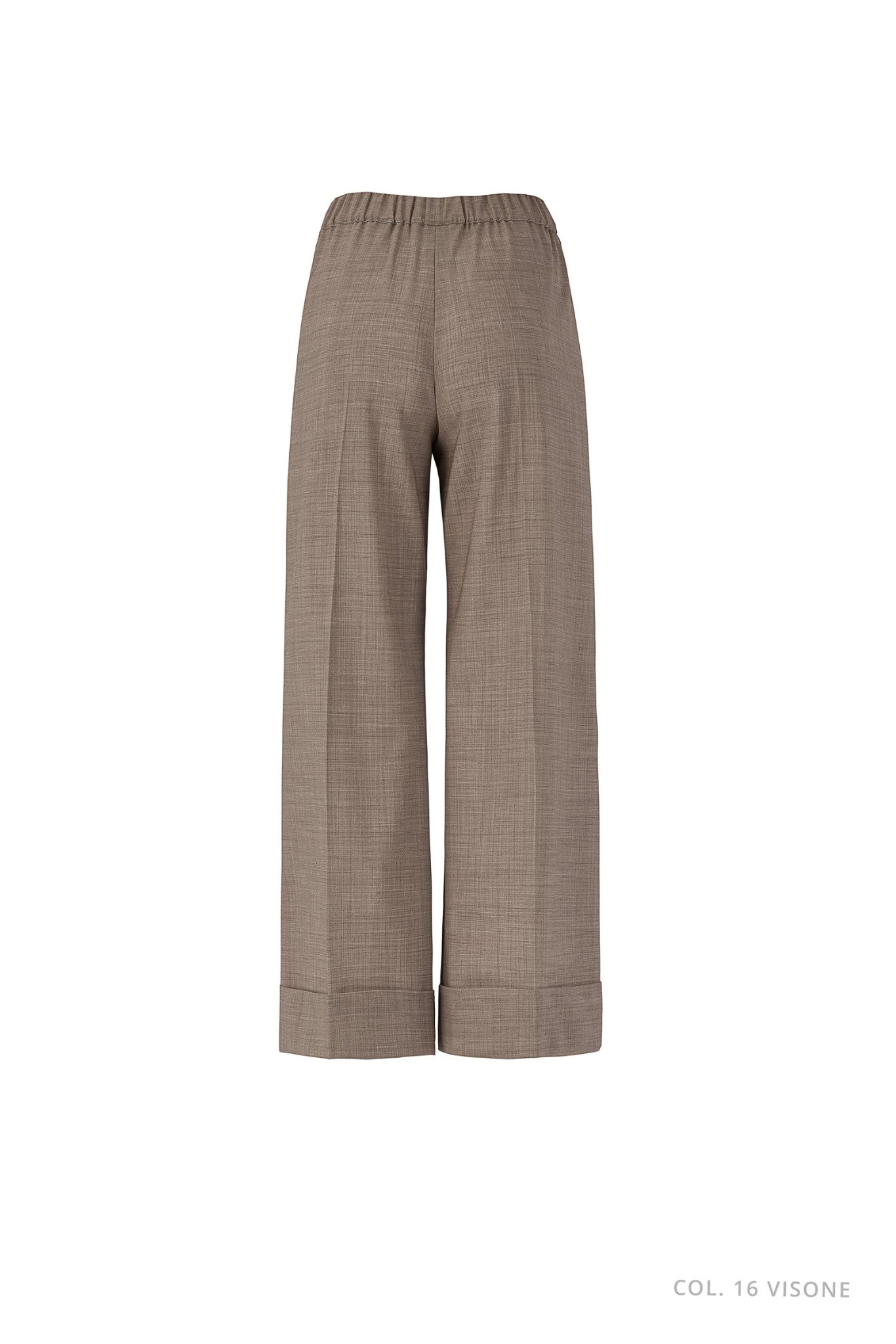 Cropped Wool Trousers with Crystal Chain Detail