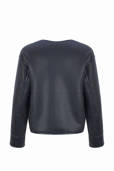 Reversible Faux Shearling Jacket in blue