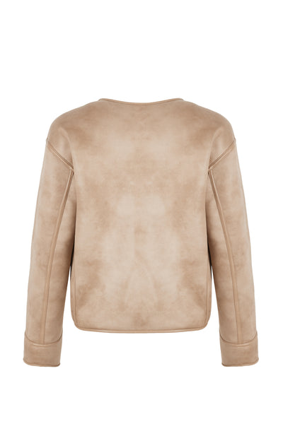 Reversible Faux Shearling Jacket in natural