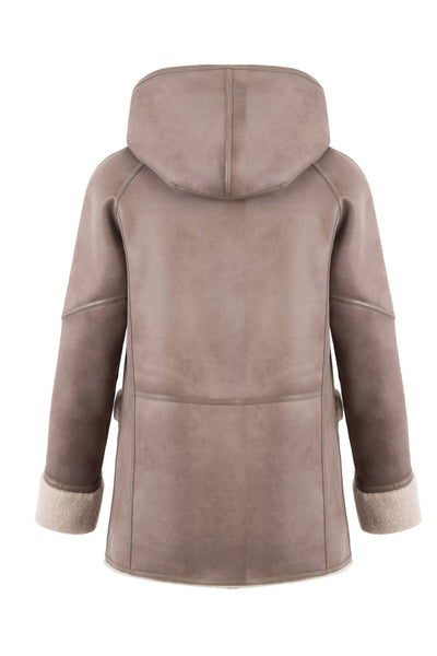 Reversible Faux Shearling Hooded Coat