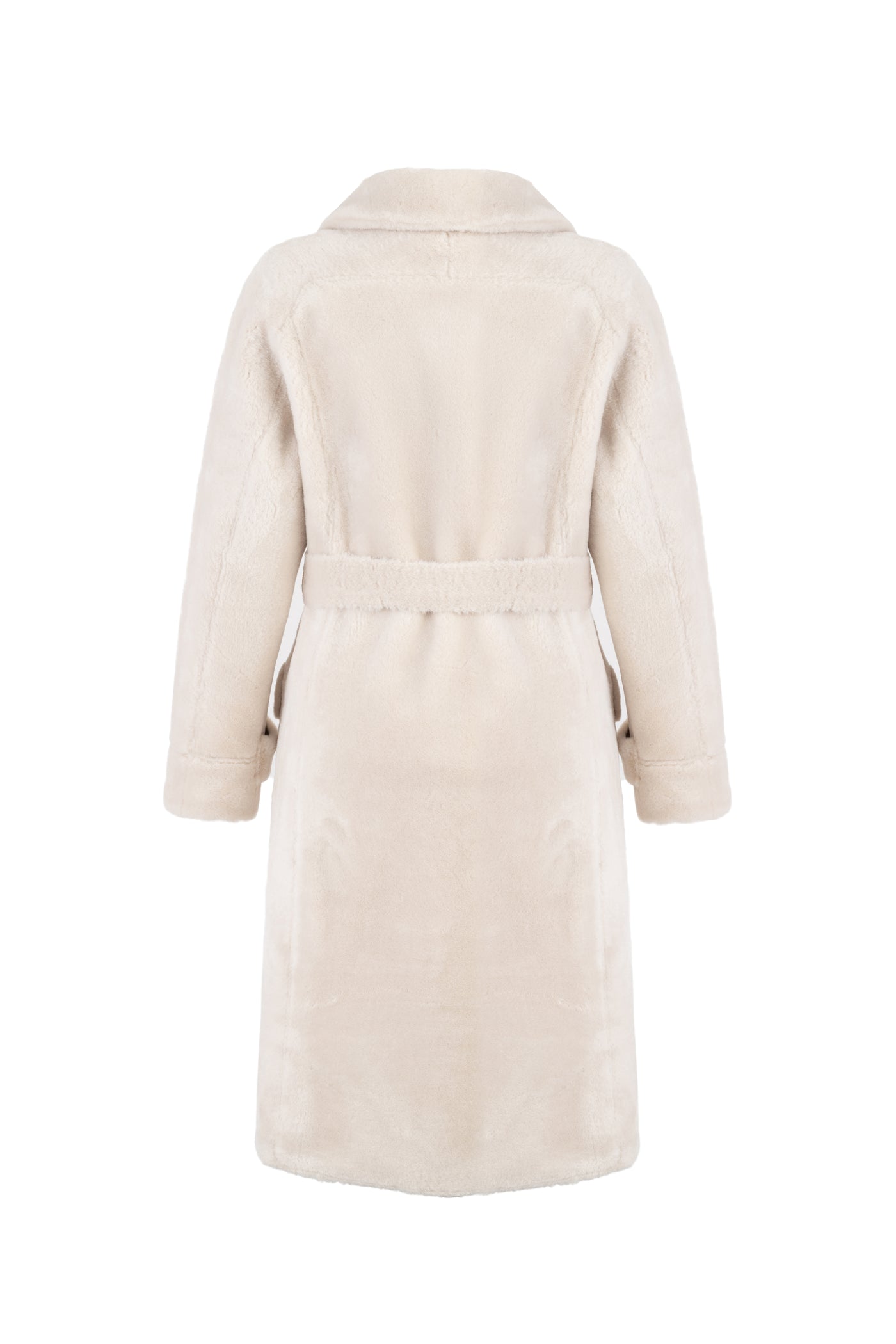 Reversible Faux Shearling Coat in cream