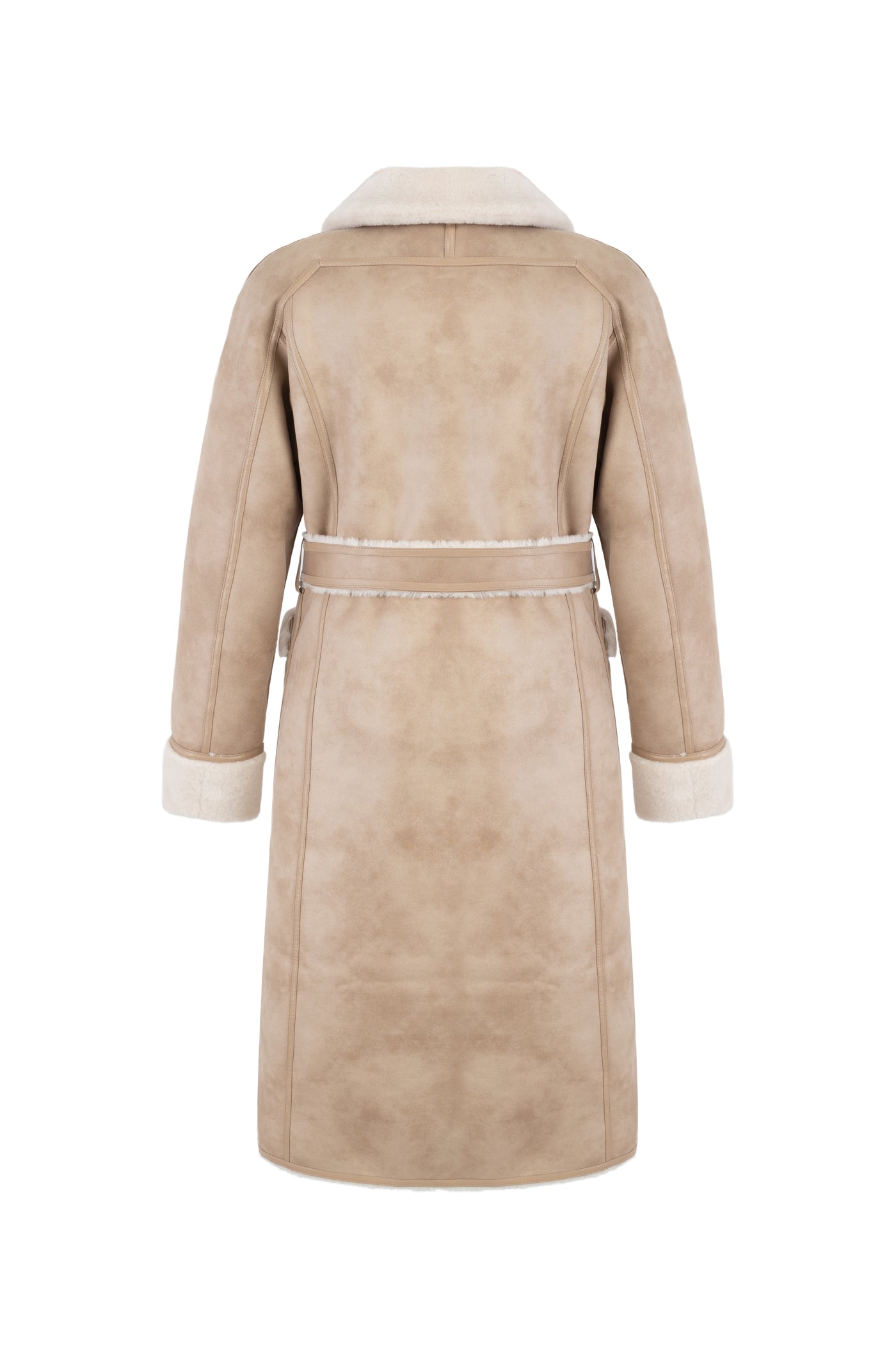 Reversible Faux Shearling Coat in cream