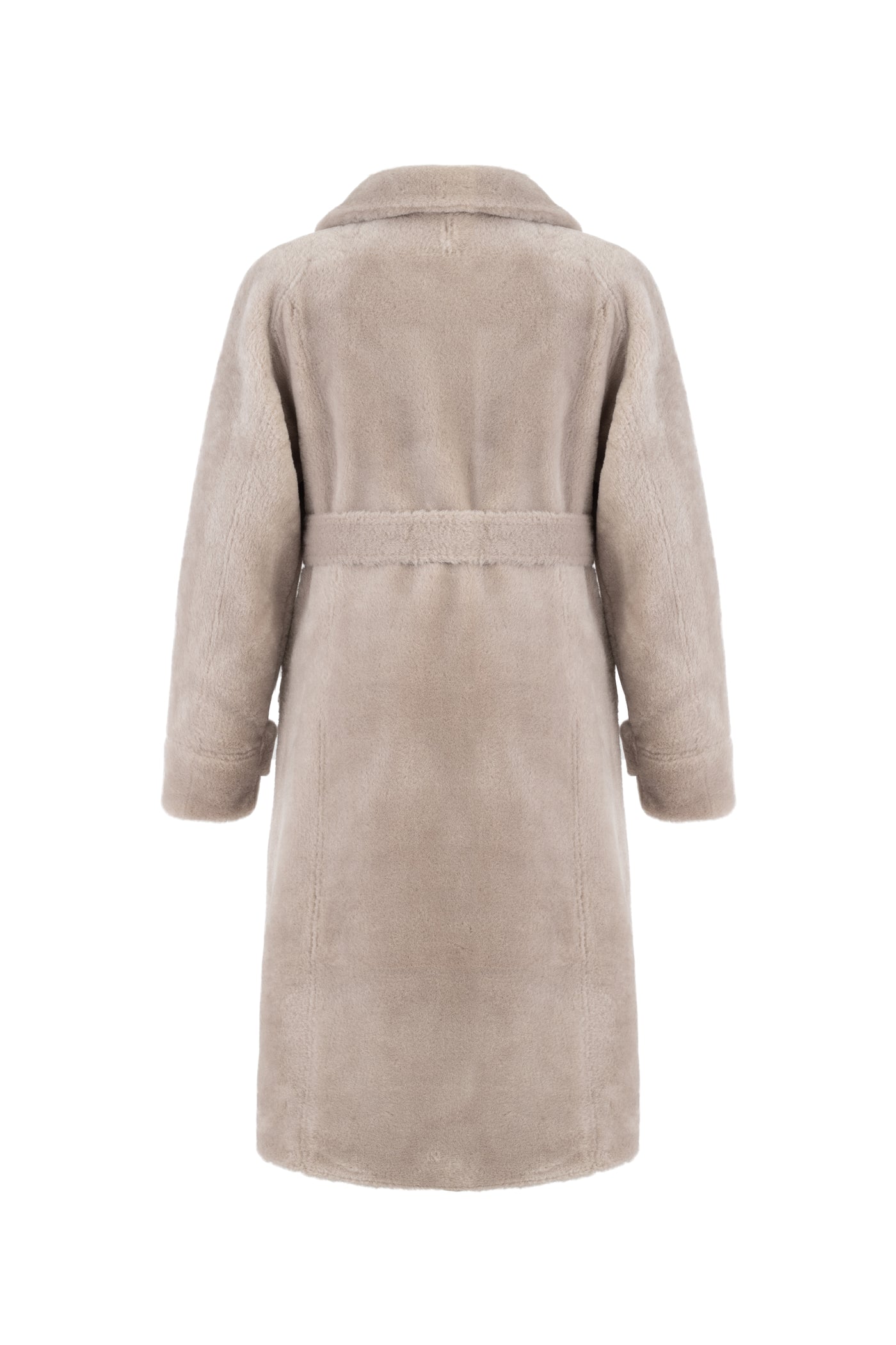 Reversible Faux Shearling Coat in taupe