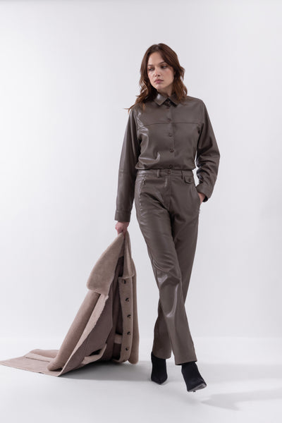 Leather Blouse-Jacket