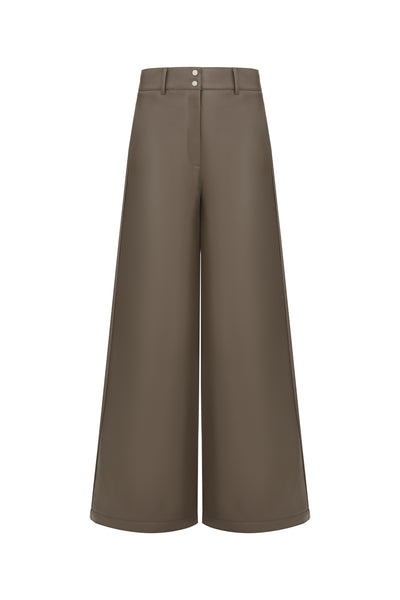 Vegan Wide-Leg Trousers