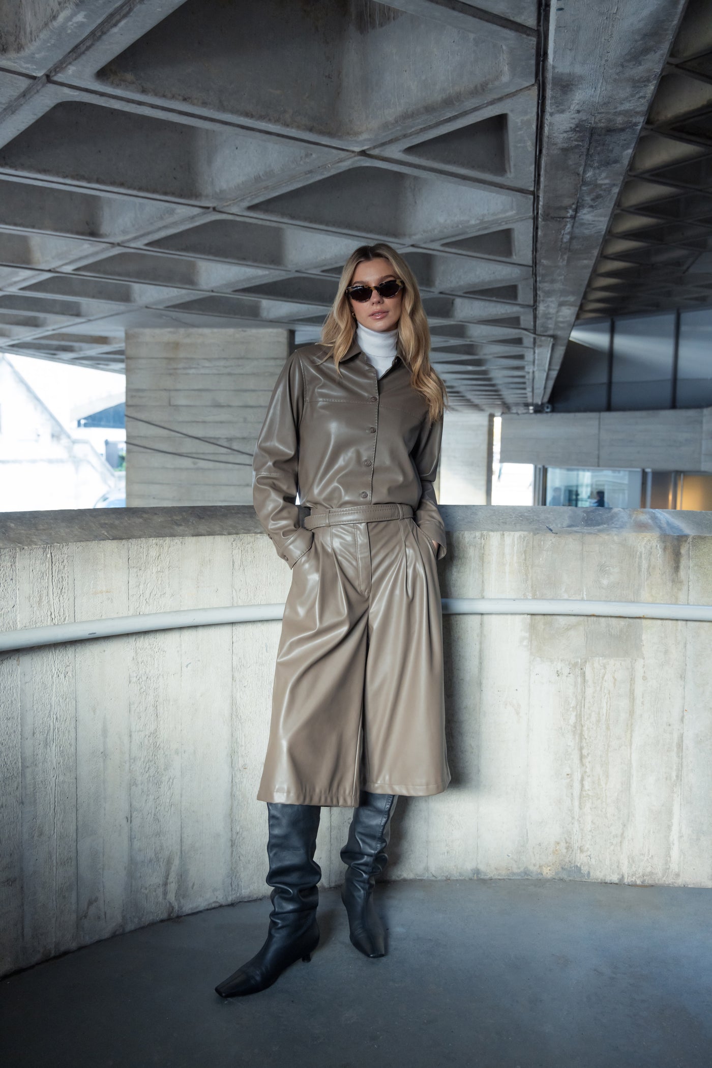 Vegan Leather Culottes