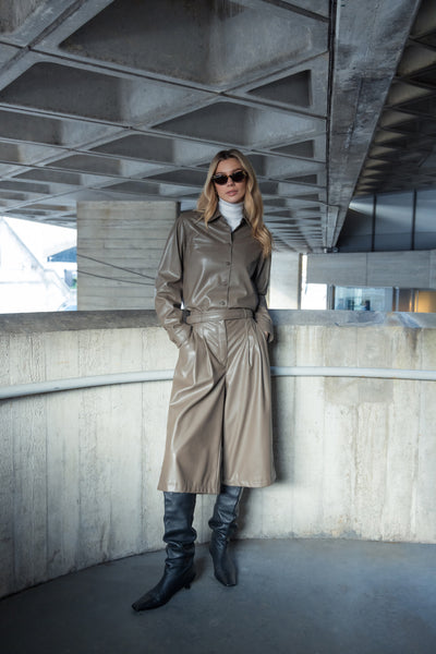Vegan Leather Culottes