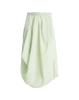 Mint green midi skirt with voluminous silhouette