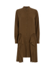 Brown lyocell shirt dress