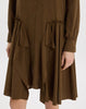 Brown lyocell shirt dress