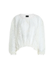 White macramé lace blouse