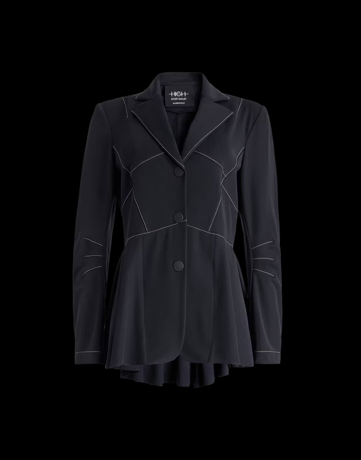 Tailored jacket with contrast topstitching