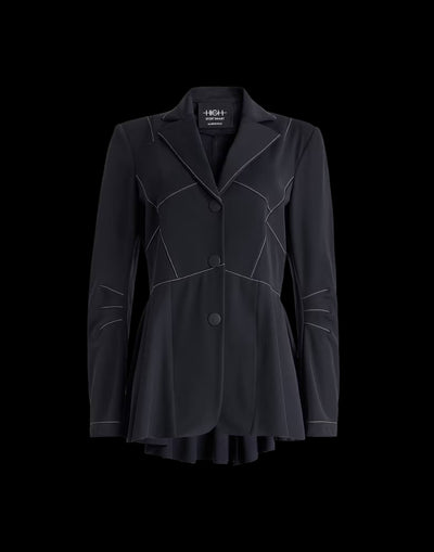 Tailored jacket with contrast topstitching