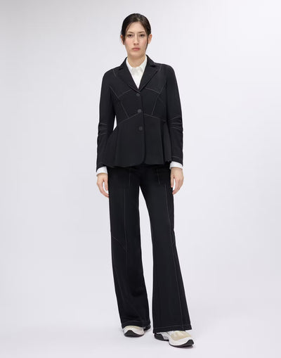 Tailored jacket with contrast topstitching