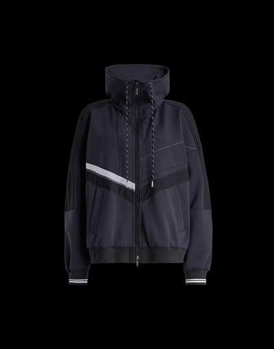 Zip-up sports jacket with mesh inserts