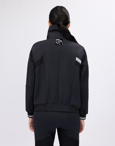 Zip-up sports jacket with mesh inserts