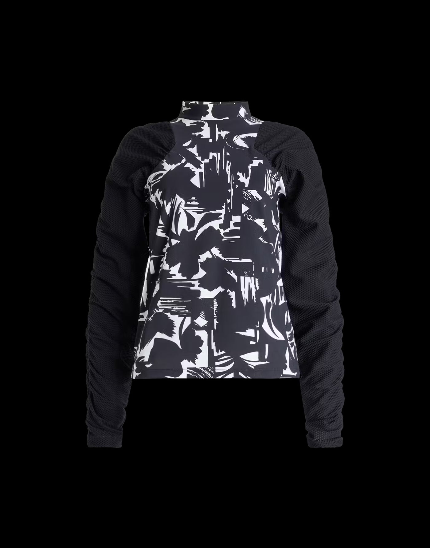 T-shirt with mesh sleeves