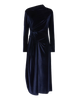 Maxi dress in brown velvet