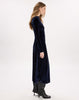 Maxi dress in brown velvet