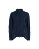 Wool-blend cardigan with zip and  inserts