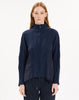 Wool-blend cardigan with zip and  inserts