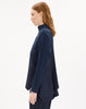Wool-blend cardigan with zip and  inserts
