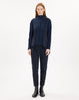 Wool-blend cardigan with zip and  inserts