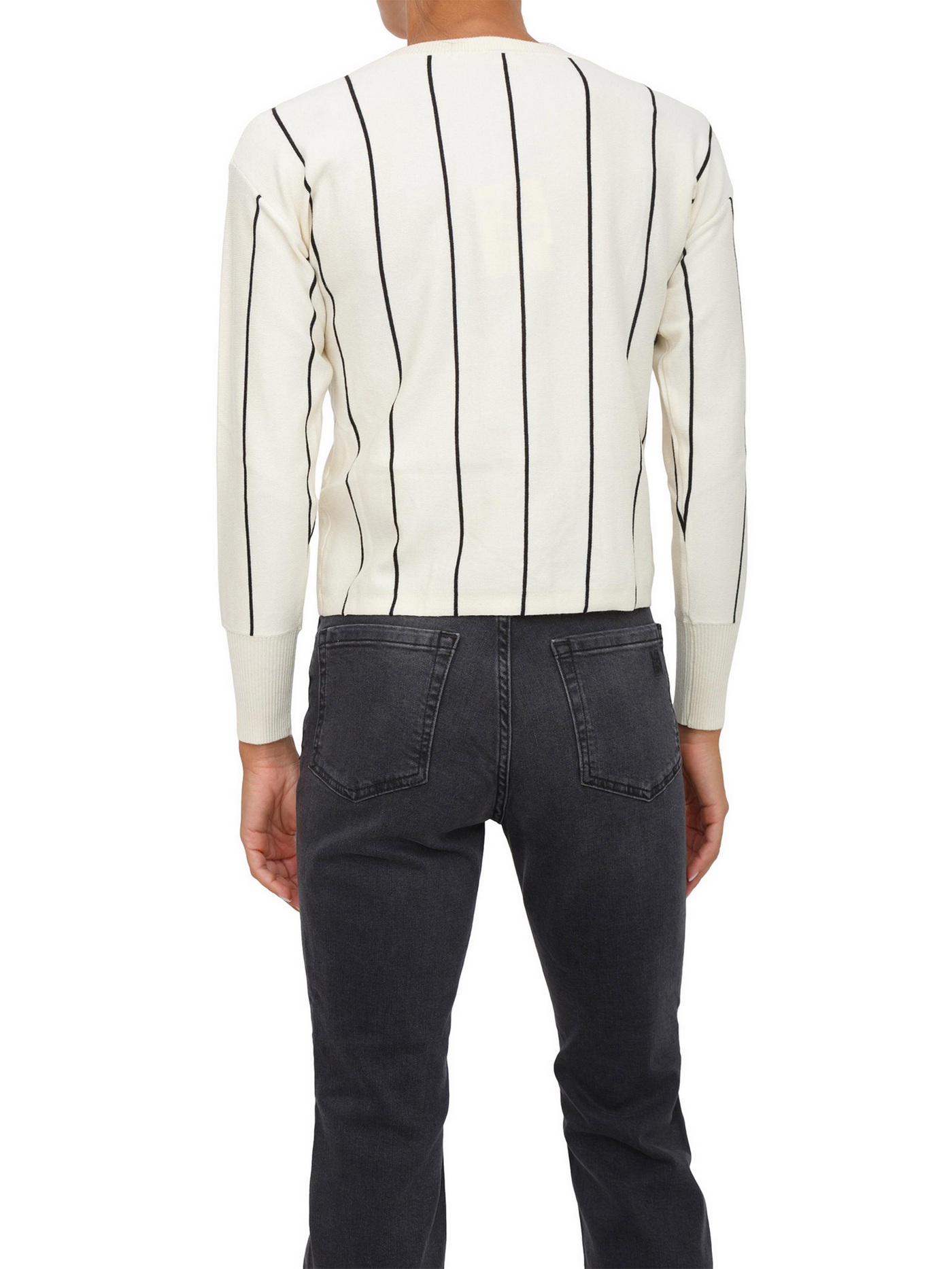 Stripy boxy shape cardigan