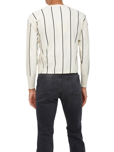 Stripy boxy shape cardigan