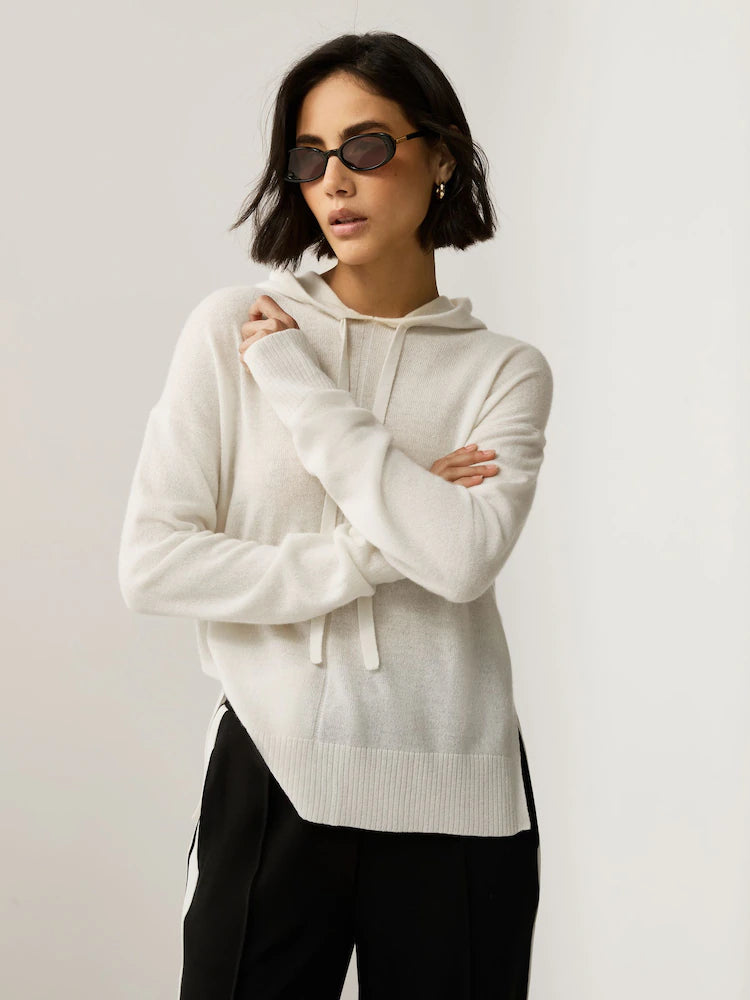 Hooded Wool and Cashmere Blend Jumper