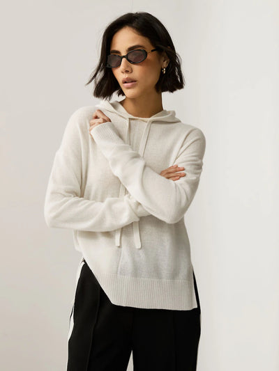 Hooded Wool and Cashmere Blend Jumper