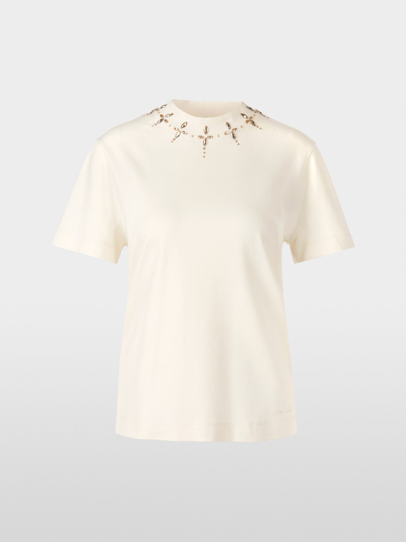 Cotton t-shirt with rhinestone details