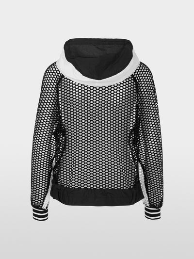 Sporty sweatshirt in mesh