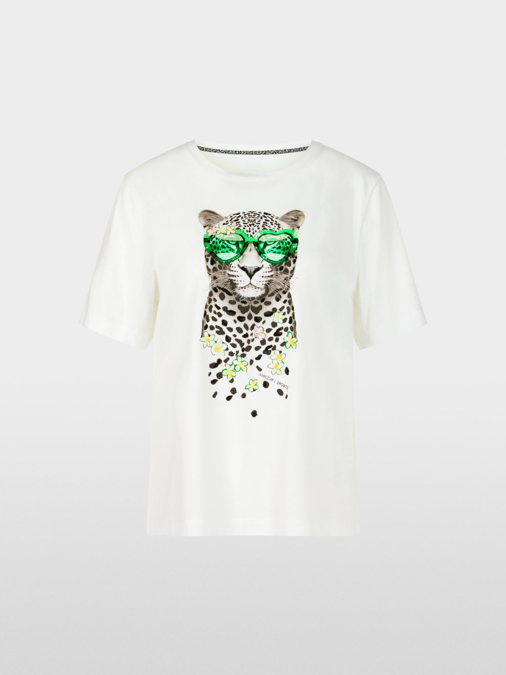 Leopard print pure cotton t-shirt