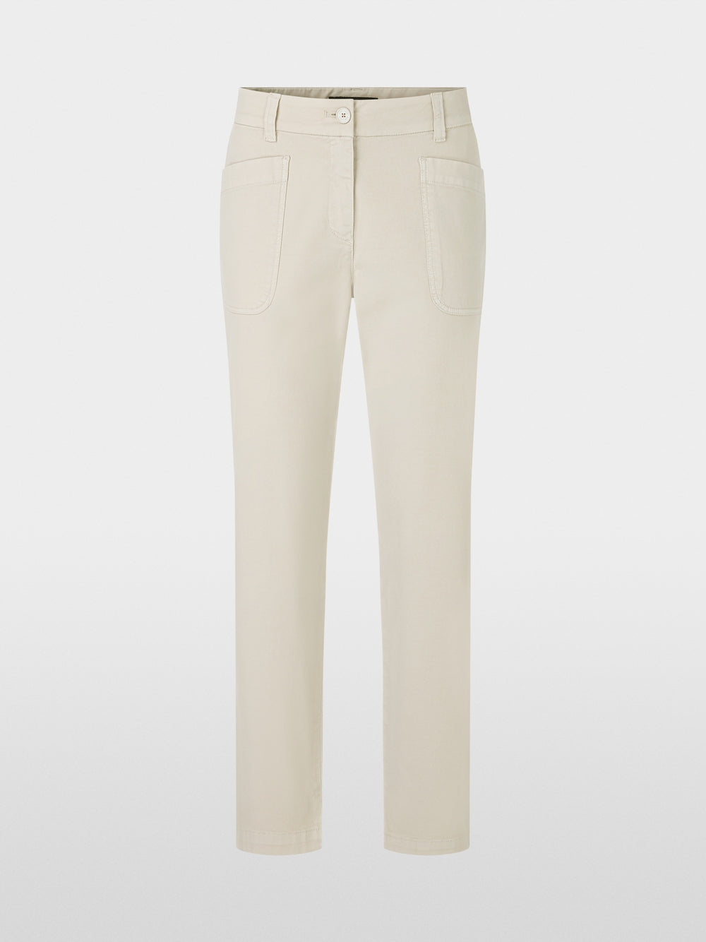 Cropped tapered cut trousers