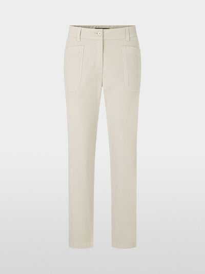 Cropped tapered cut trousers