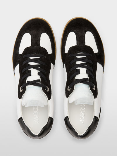 Two-tone leather sneakers